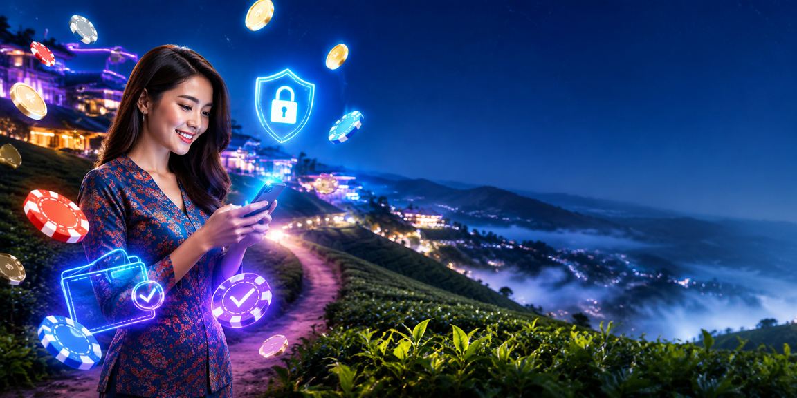 Pengguna Malaysia melakukan deposit dalam talian menggunakan telefon pintar